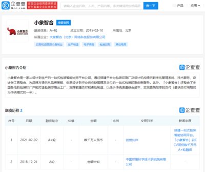 小象智合完成数千万元A+轮融资